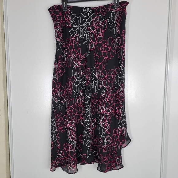 Lane Bryant Vintage Maxi Asymmetrical Tiered Skirt 14/16 A-Line - Picture 1 of 11